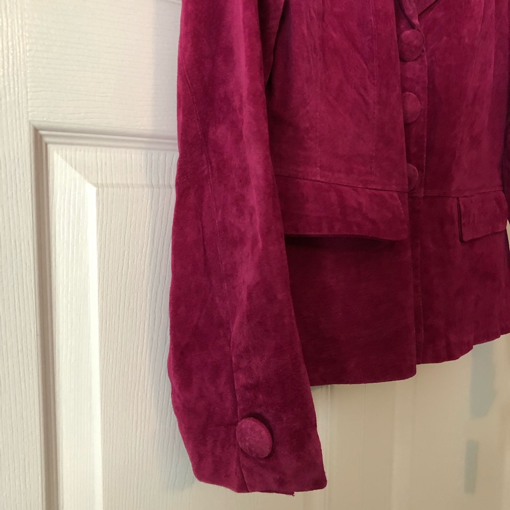 Live A Little hot pink suede woman’s blazer - Picture 2 of 4